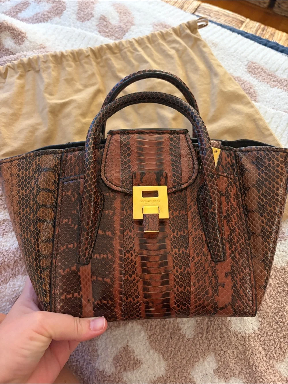 Michael Kors Collection Bancroft Snakeskin Bag